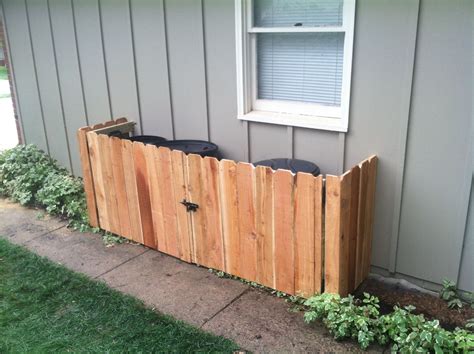 Diy garbage can enclosure - Jun 17, 2015 · Showing how I built a small fenced in area to hide my garbage can outside. I used stepping stones and fence panels to build the enclosure. 